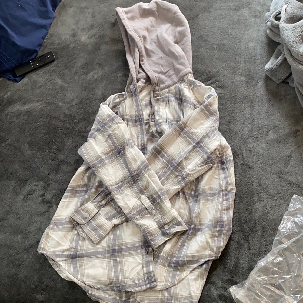 AE Overaize hooded flannel